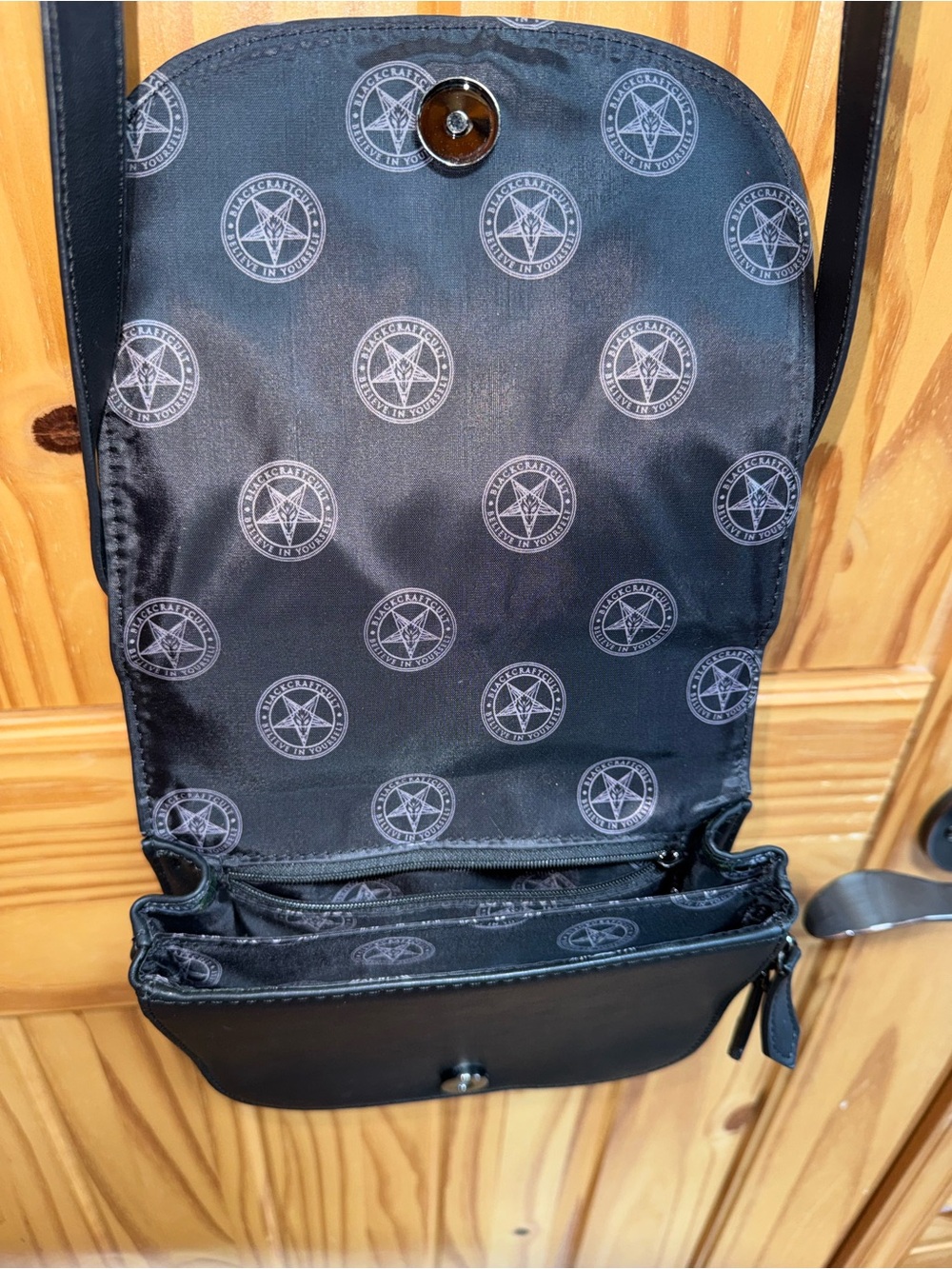 BlackCraft Studded Black Crossbody Bag - Picture 3 of 4